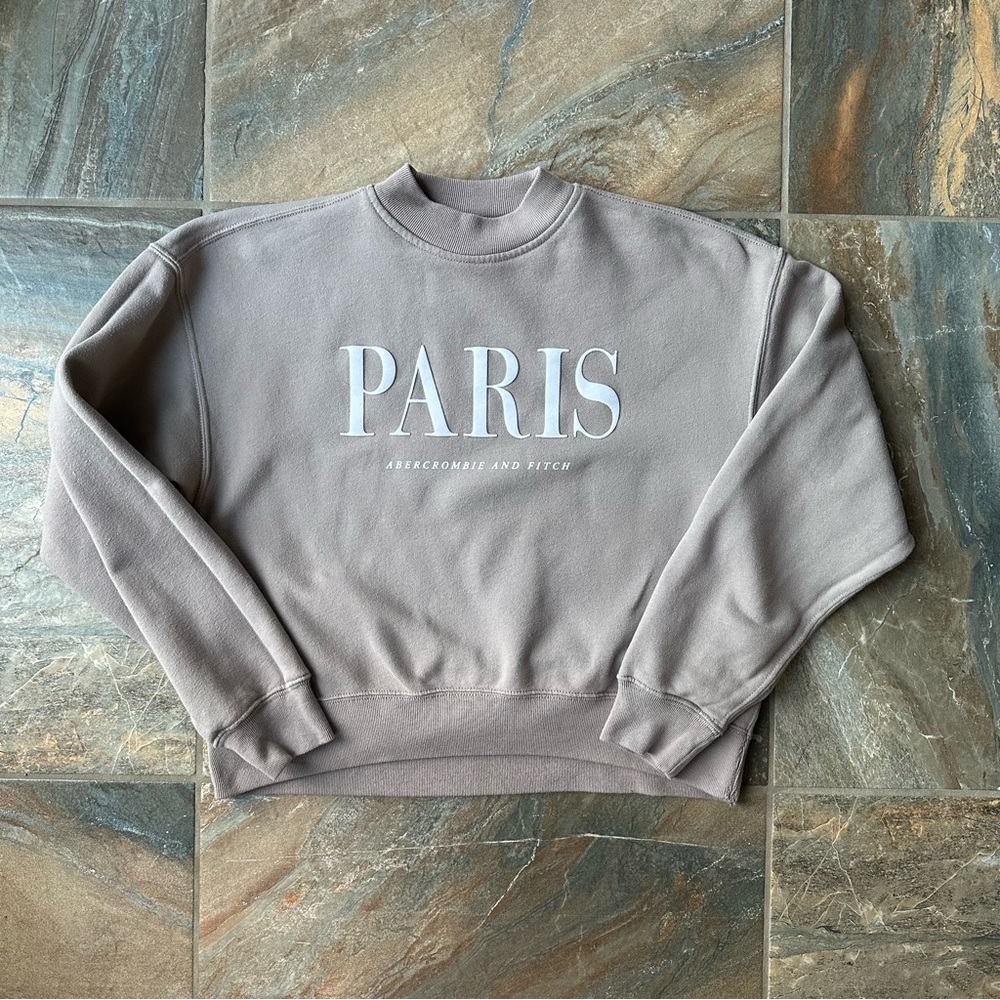 ABERCROMBIE & FITCH Paris Sweatshirt Women’s Size Small - Picture 1 of 7
